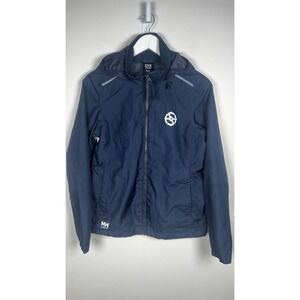 Helly Hansen Women's Small Navy Blue Crew Jacket Safe Harbor Logo Removable Hood